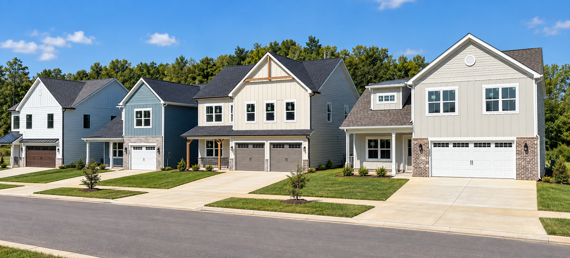 Finished new construction homes at Brickyard Village in Kingsport Tennessee